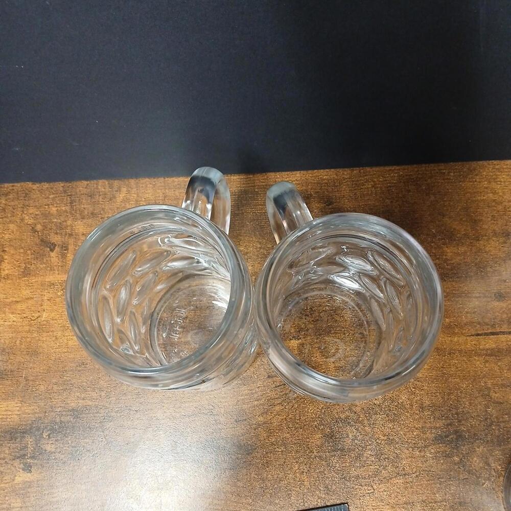 Lot of 2 HB Hofbrauhaus Munchen German 0.5L Glass Dimpled Beer Mug Stein - Picture 4 of 5